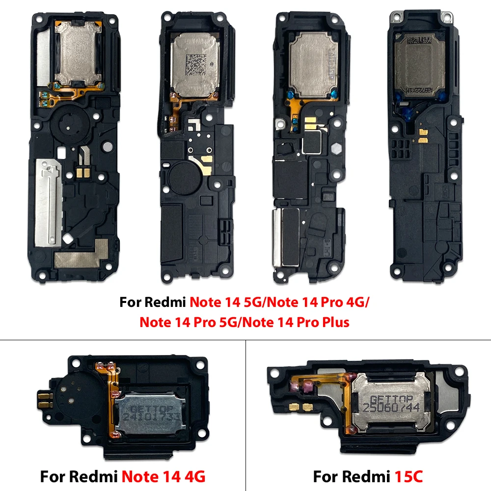 

20Pcs/Lot New Loud Speaker Ringer For Redmi 15 5G 15C Note 14 Pro Plus 4G 5G Ringer Buzzer Flex Cable Replacement