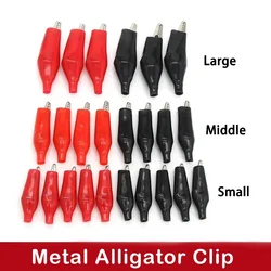 28mm Crocodile Clips Red Black Alligator Clips Electronic Battery Clamp Testing Probe for Car Test Lead Multimeter Probe