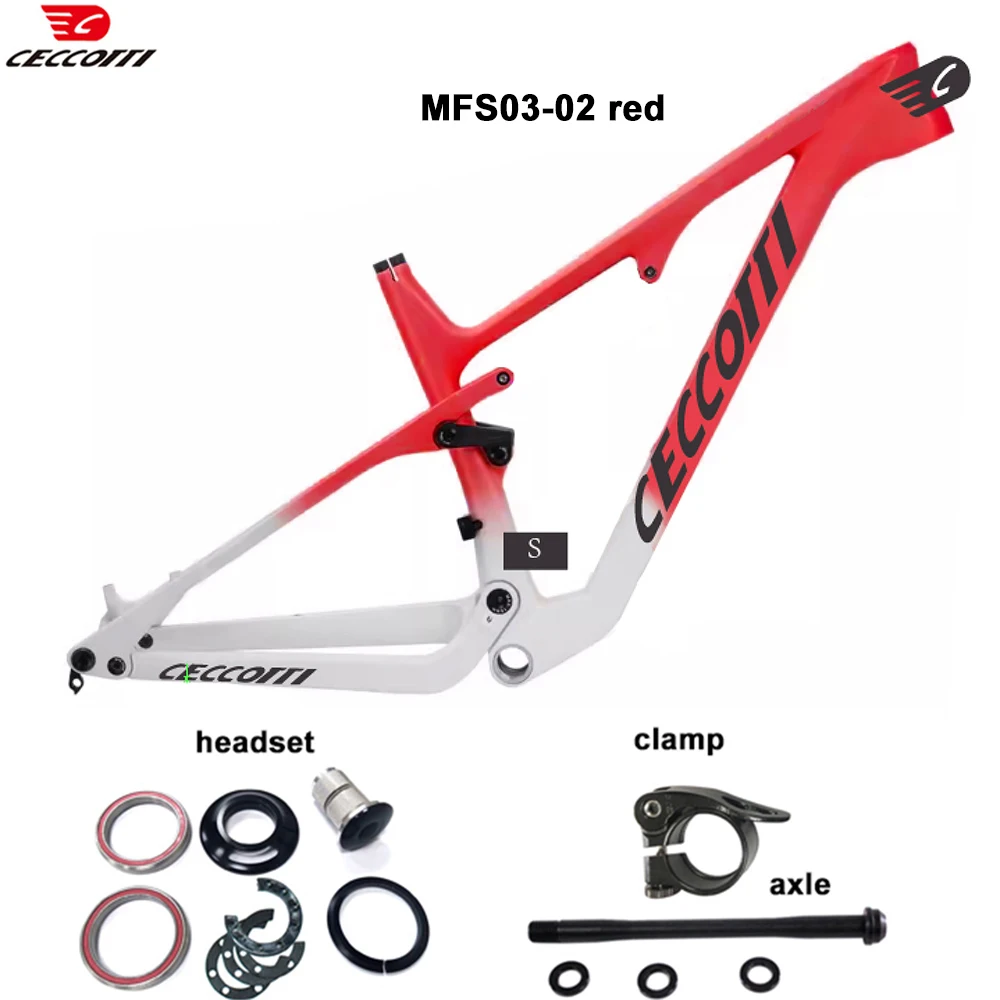 CECCOTTI Suspensão Quadro de bicicleta T1000 Quadro de carbono completo 29er MTB cruzando país MTB 29er