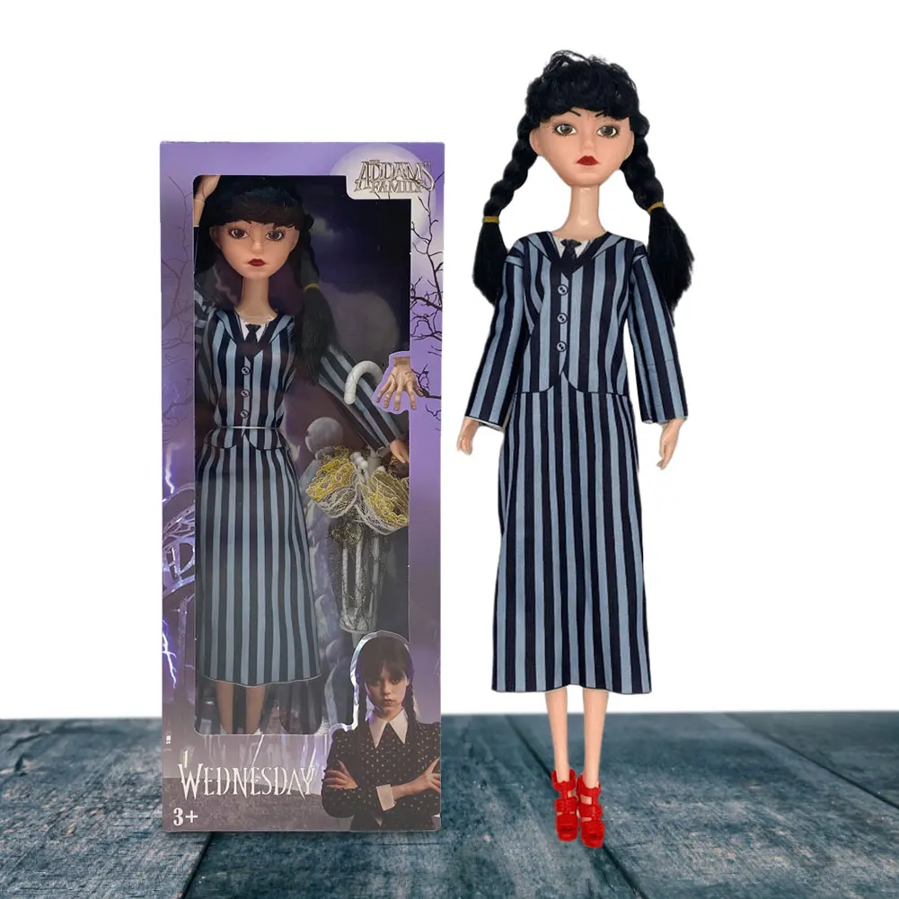 Quarta-feira addams figura brinquedo bonito addams família boneca quarto mesa decoração modelo crianças brinquedos calmantes aniversário presentes de natal