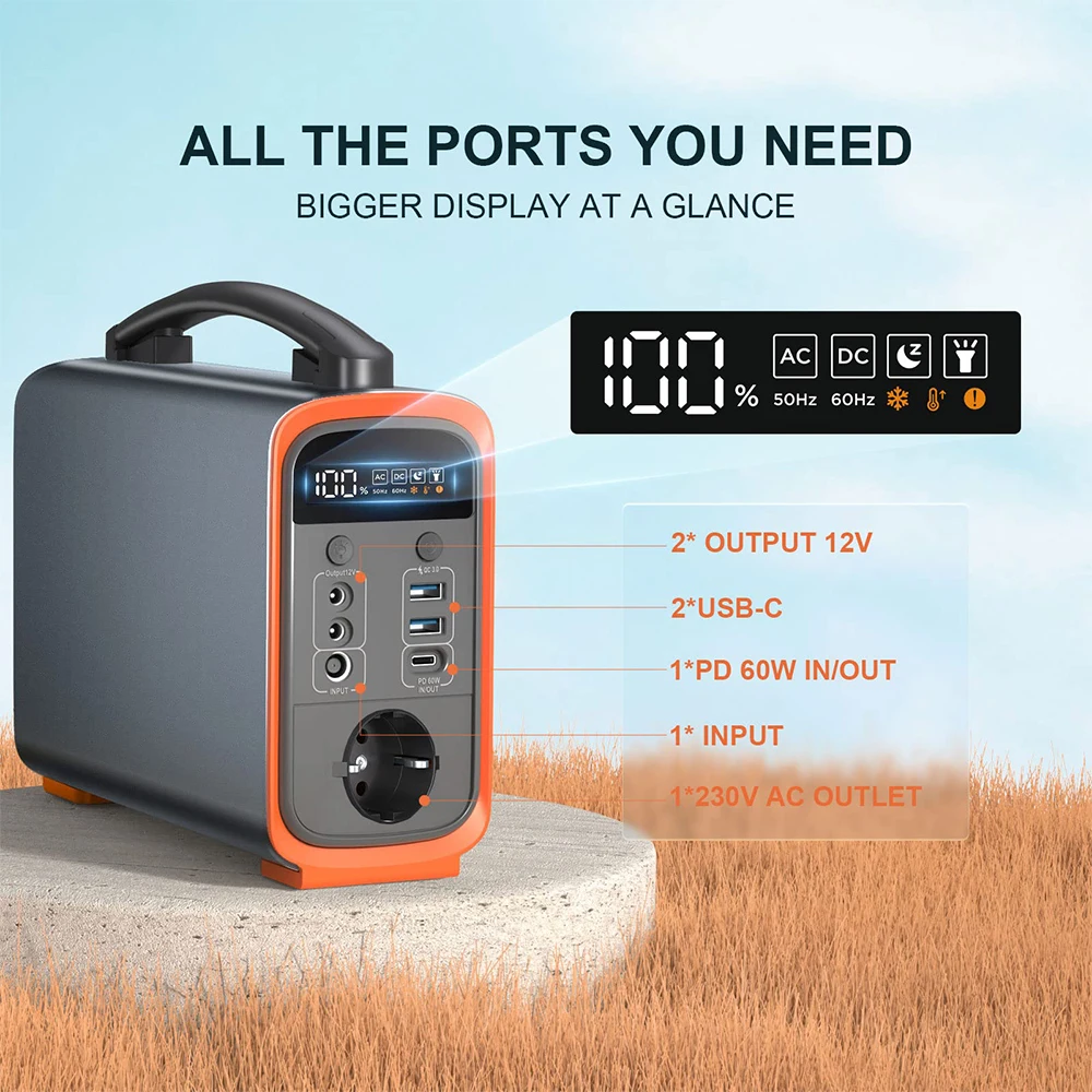 Battery Portable Power Station 300W 110V Solar Power Station Generator Portable