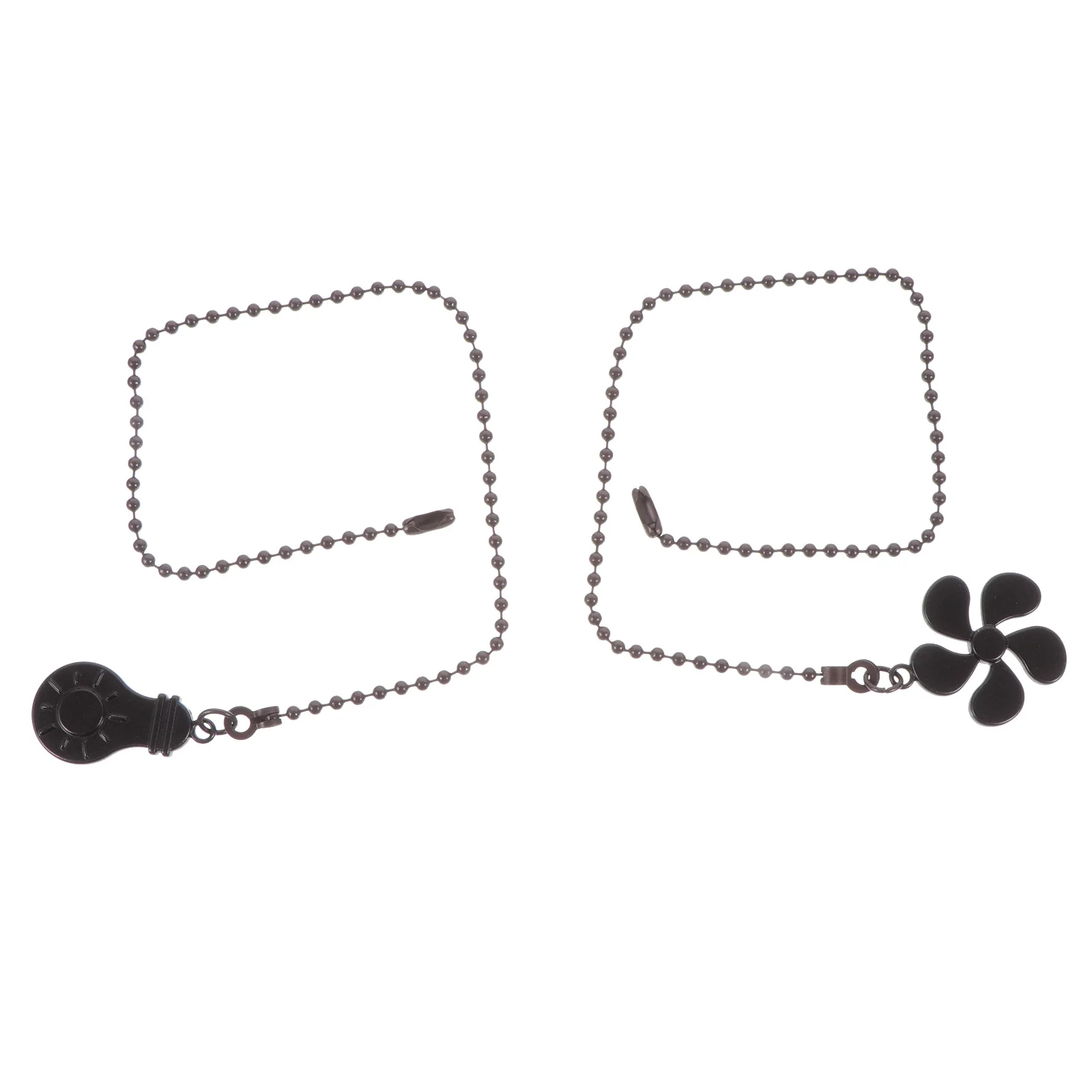 

2pcs Beaded Ball Fan Pull Chain Ceiling Fan Light Pendant Zinc Alloy Hanging Decoration For Home Lamp Chandelier
