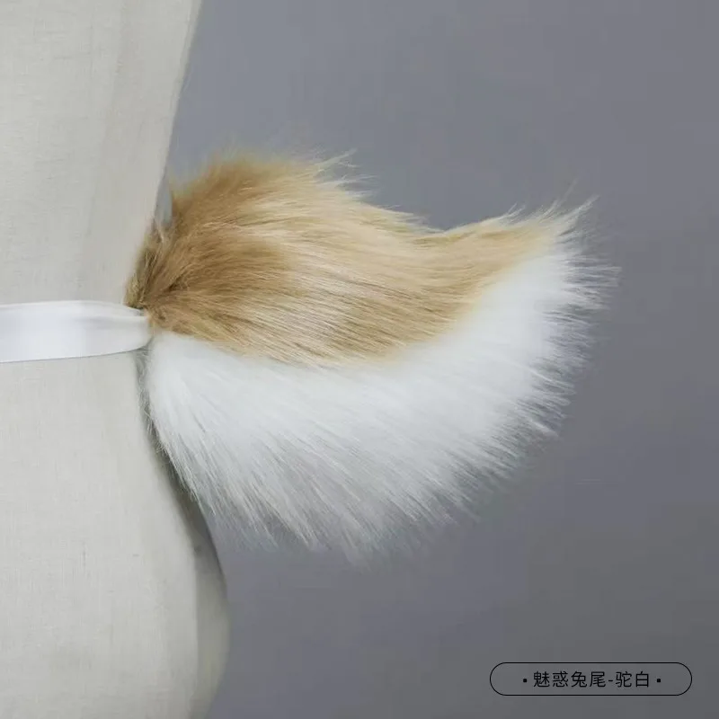 New style Cute Girls Plush Rabbit Tail Simulation Animal Tail Bunny Tail Women Cosplay Props Accessories Halloween gift