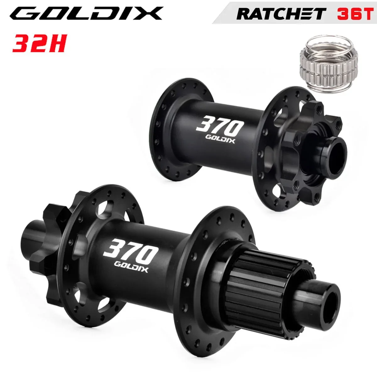 GOLDIX M370 Disc Brake MTB Bike Hub J-Bend Sealed Bearing 6-nails 32 Holes Shaft BOOST 110*15 148*12 Mazas Bicicleta MTB