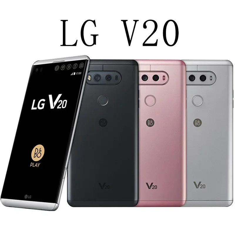 هاتف LG V20 الأصلي غير مقفول بذاكرة وصول عشوائي 4 جيجابايت وذاكرة قراءة فقط 64 جيجابايت وبصمة أندرويد وشريحة واحدة/مزدوجة 5.7 بوصة وكاميرا 16 ميجابكسل + 8 ميجابكسل وكاميرا 4G LTE Bar للهاتف الذكي