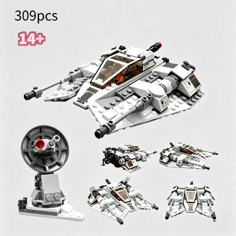 

2026 309pcs Snow Speeder Building Blocks 75259 Air Combat Aircraft Ship Brick 20th Anniversary Edition Toys For Birthday Gifts