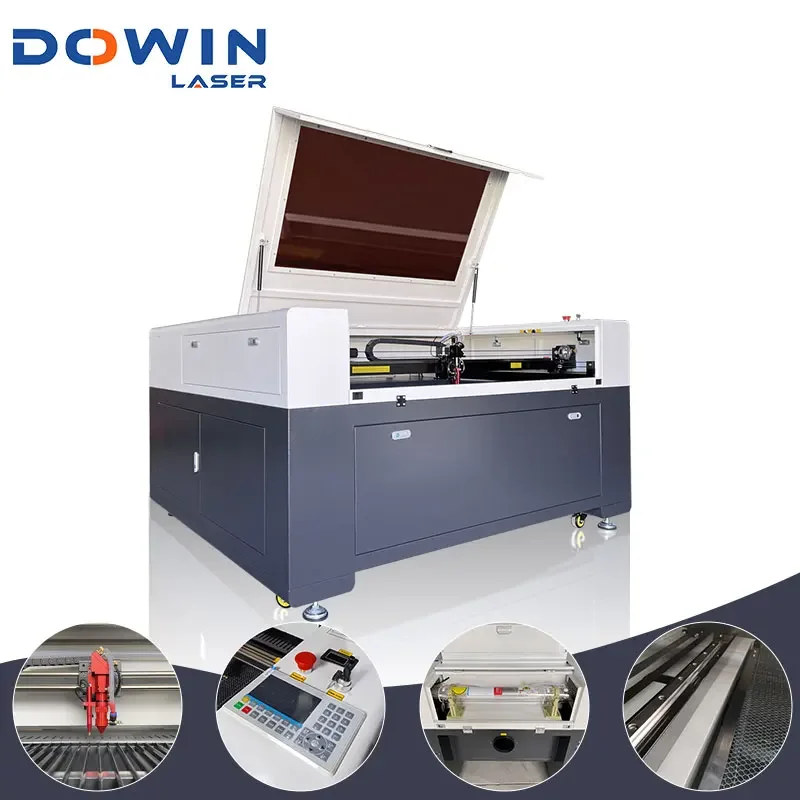 6090 1390 CO2 Cutting & Engraving Machine 80W-150W with Rotary Axis for Metal Supports AI Format