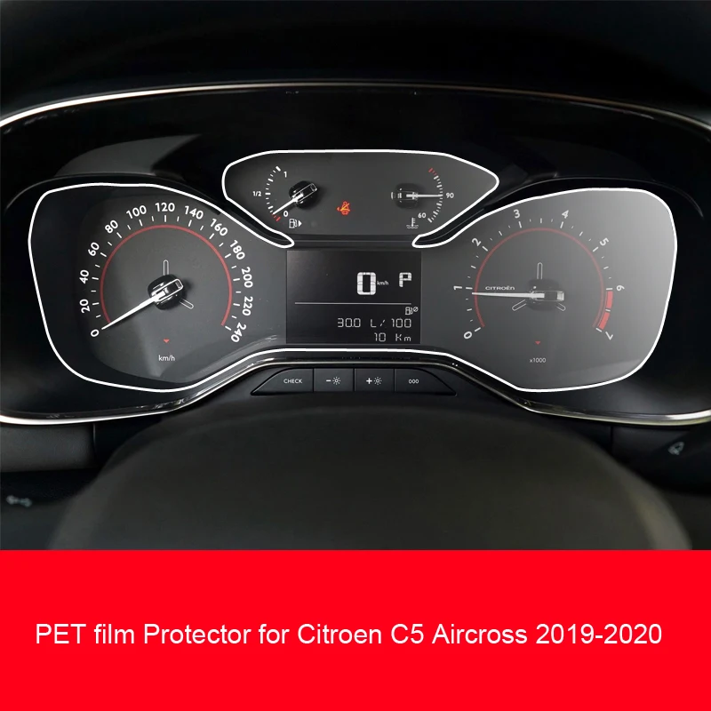 Car Instrument Panel PET Film Screen Protector for Citroen C5 Aircross Interior Dashboard Protective  2017-2019