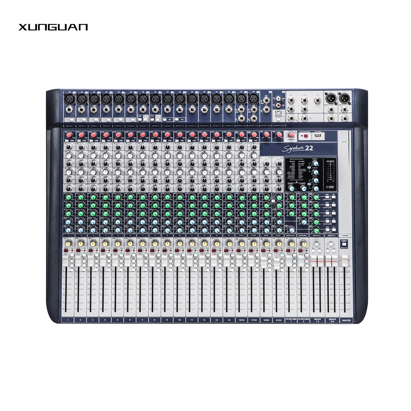 

Signature 22 Professional 22-input Small Format Analogue Mixer with Onboard Effects/USB Recording/Ultra-low Noise Performance
