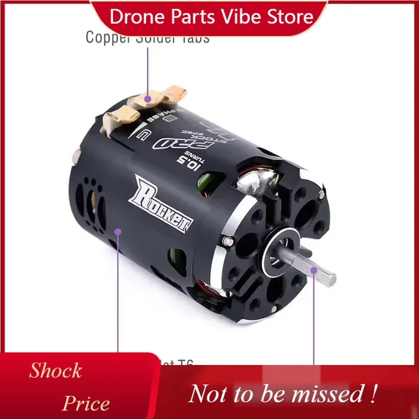 محرك DP Surpass Hobby Rocket 540 V3 بدون فرش 5.5T-21.5T عالي السرعة مع مستشعر لسيارات RC معدلة بمقياس 1/10 و1/12 للسباقات والانجراف