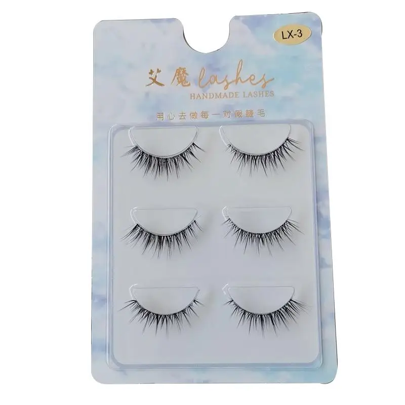 3Pairs Little Devil Eyelash Cosplay Lash Lolita Extension False Eyelashes Japanese Fairy Lolita Sweet Eyelashes Eye Makeup Tools