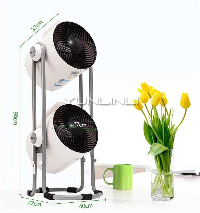 Household Air Circulation Fan Double-head Electric Fan 220V Turbo Type Electric Fan