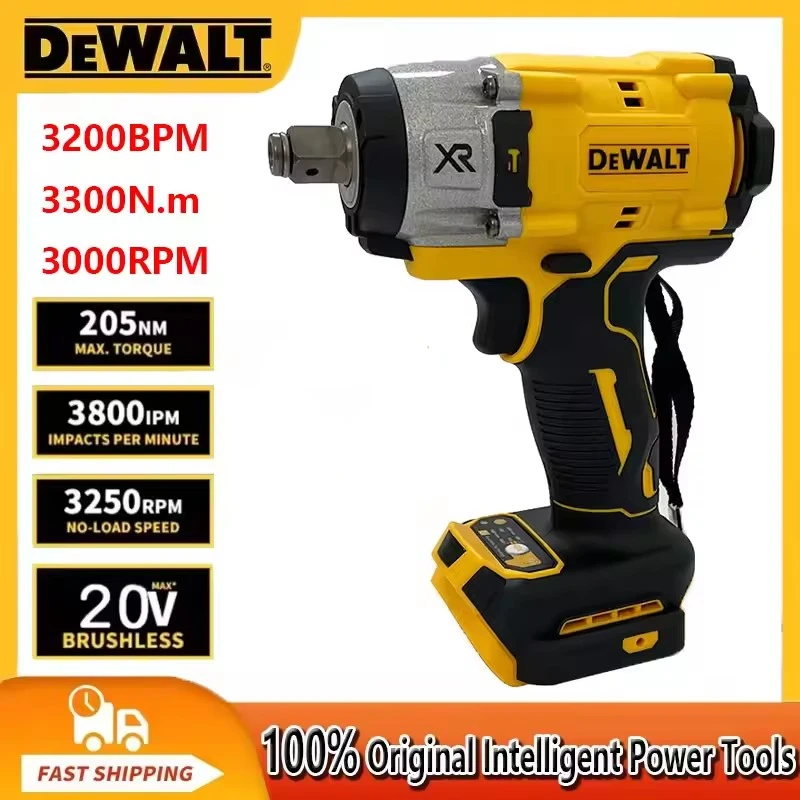 

Dewalt 3250RPM Cordless Electric Wrench 205N.m Brushless Impact Wrench High Torque Power Repair Tool For Dewalt 20V Battery