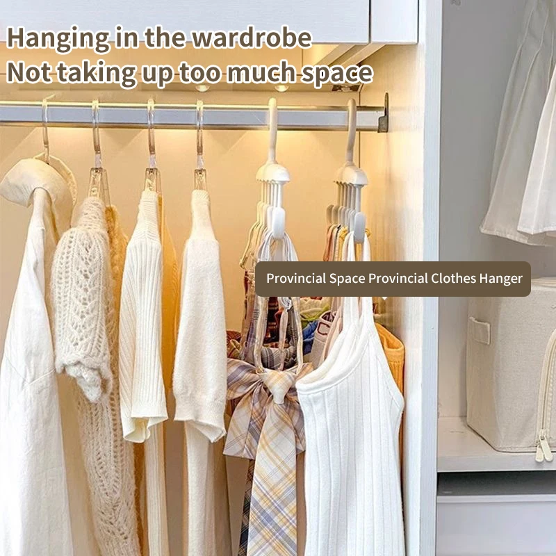 For Camisole Hat Belt Bag Saving Space Vest Storage Rack Bra Hanger For Closet 360°Rotating Multi-Functional Racks With Hook
