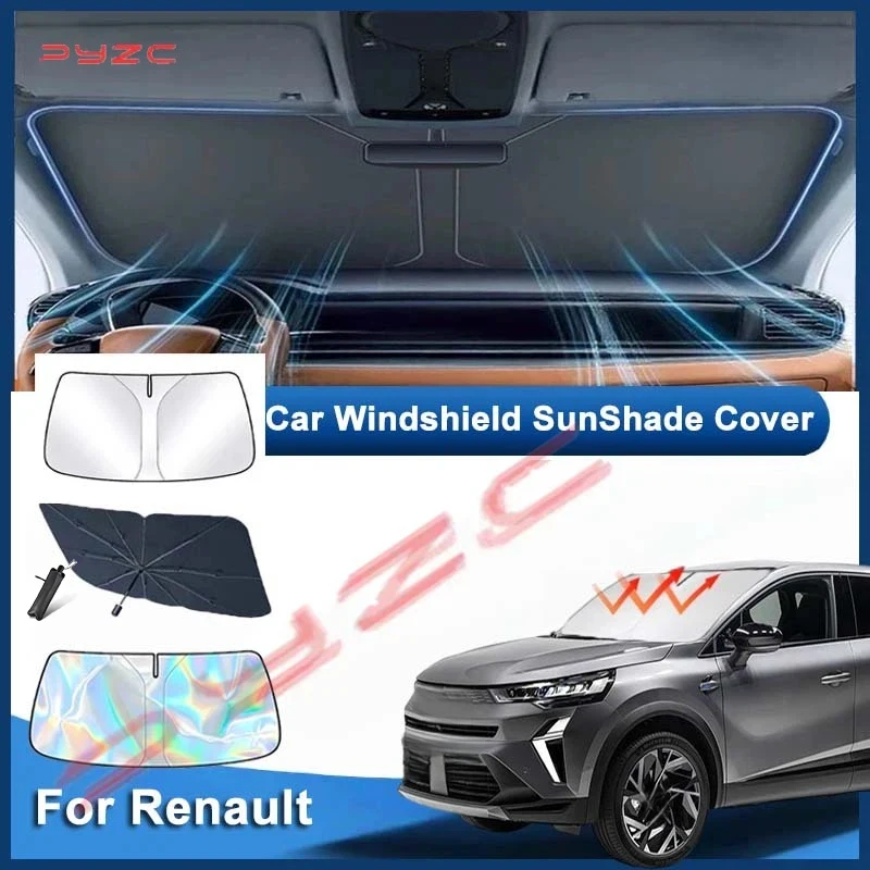 Auto Parts For Renault Symbioz 2024~2025 Car Front Window Sun Visor Blocks UV Refletive Parasol Sunshade Protector Cover