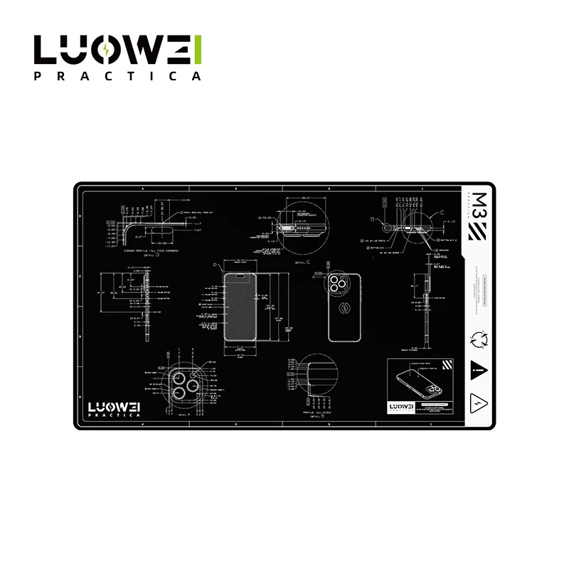 LUOWEI LW-M3 tappetino isolante termico avanzato resistente alle alte Temperature per la riparazione del telefono cellulare