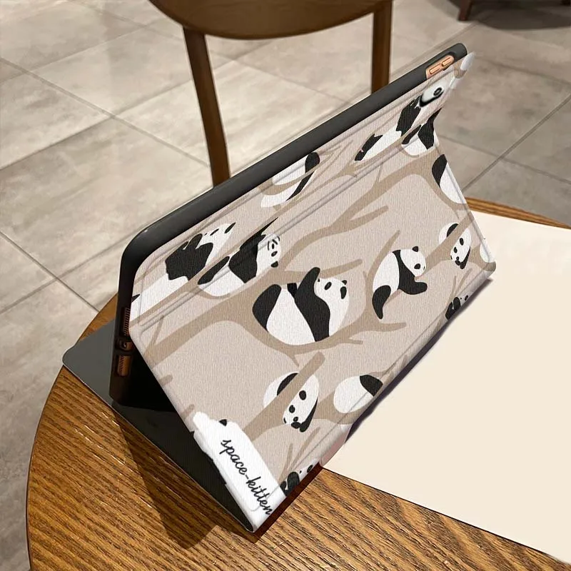 الإبداعية الباندا الكرتون نمط الحال بالنسبة لباد برو 10th 11th 5th 6th 7 8 9 2 gen 11 13 M4 M5 10.2 9.7 12.9 10.5 10.9 بوصة اللوحي #1