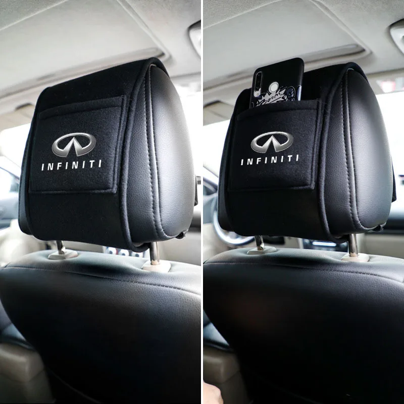 Car Seat Headrest Cover Breathable Headrest Cover For Infiniti FX35 Q50 Q30 ESQ QX50 QX60 QX70 EX JX35 G35 G37 EX3 Accessories