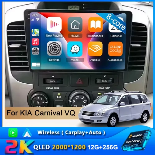 Imagen 1 del producto Radio de coche para KIA Carnival Android todo en uno VQ 2006 07 08 09 10 2014 Autoradio reproductor Multimedia navegación GPS CarPlay estéreo