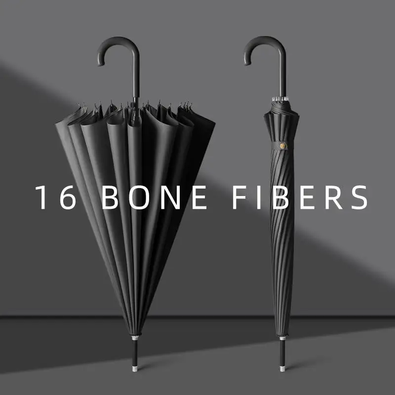 

Черный мужской зонт-трость для пожилых людей, для походов, путешествий, активного отдыха, от солнца и дождя, двойного назначения, с ручкой из нержавеющей стали, складной зонт