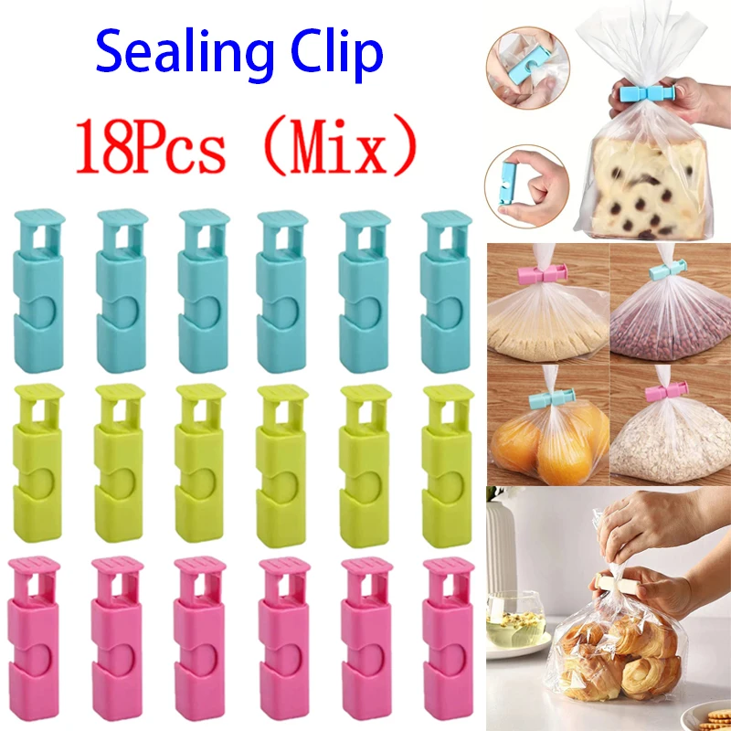Tipo de imprensa de cozinha clipe de vedação saco de lanche clipe de vedação plástico primavera alimentos à prova de umidade clipe de preservação de pão doméstico novo-