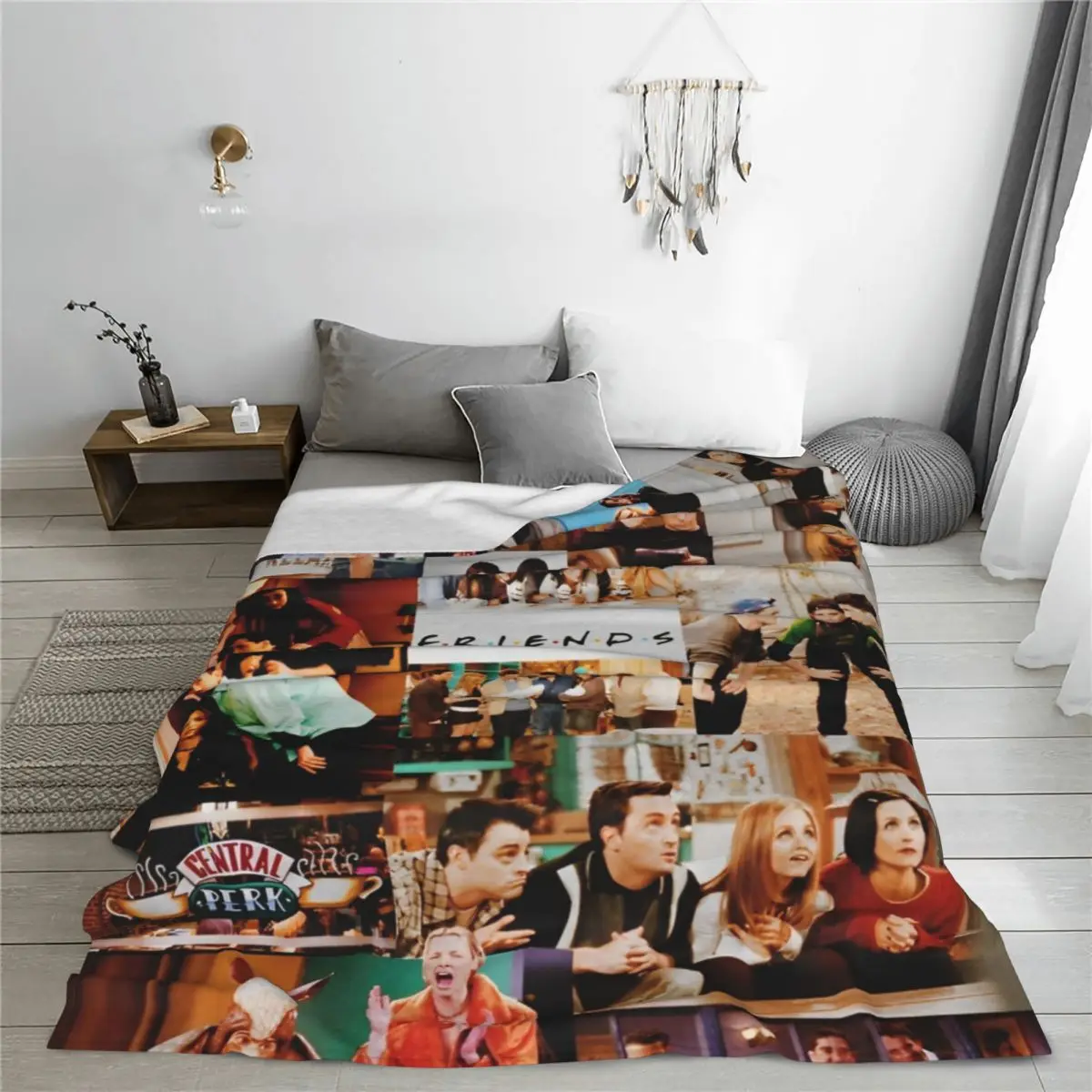 Friends The TV Series Flannel Blanket American tv Show Rachel Funny Throw Blanket Bed Sofa Couch 200x150cm Bedspread Ultra-Soft