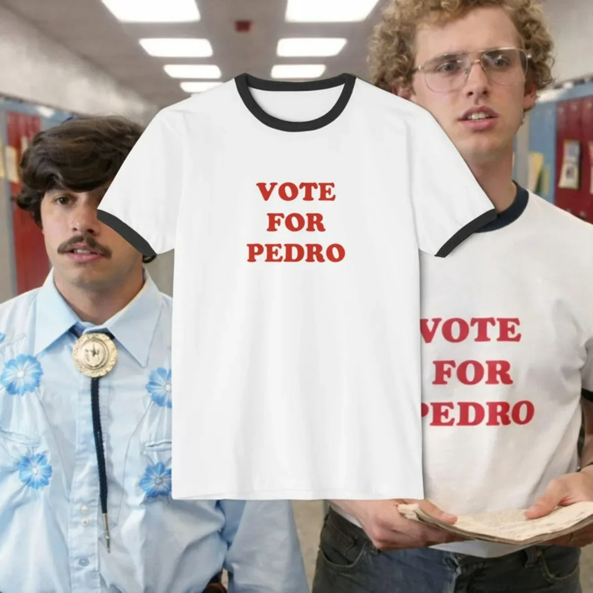 Vote for Pedro Ringer T-Shirt Men's and Women's Cult Comedy Movie Graphic Tee Quick Dry Breathable Top