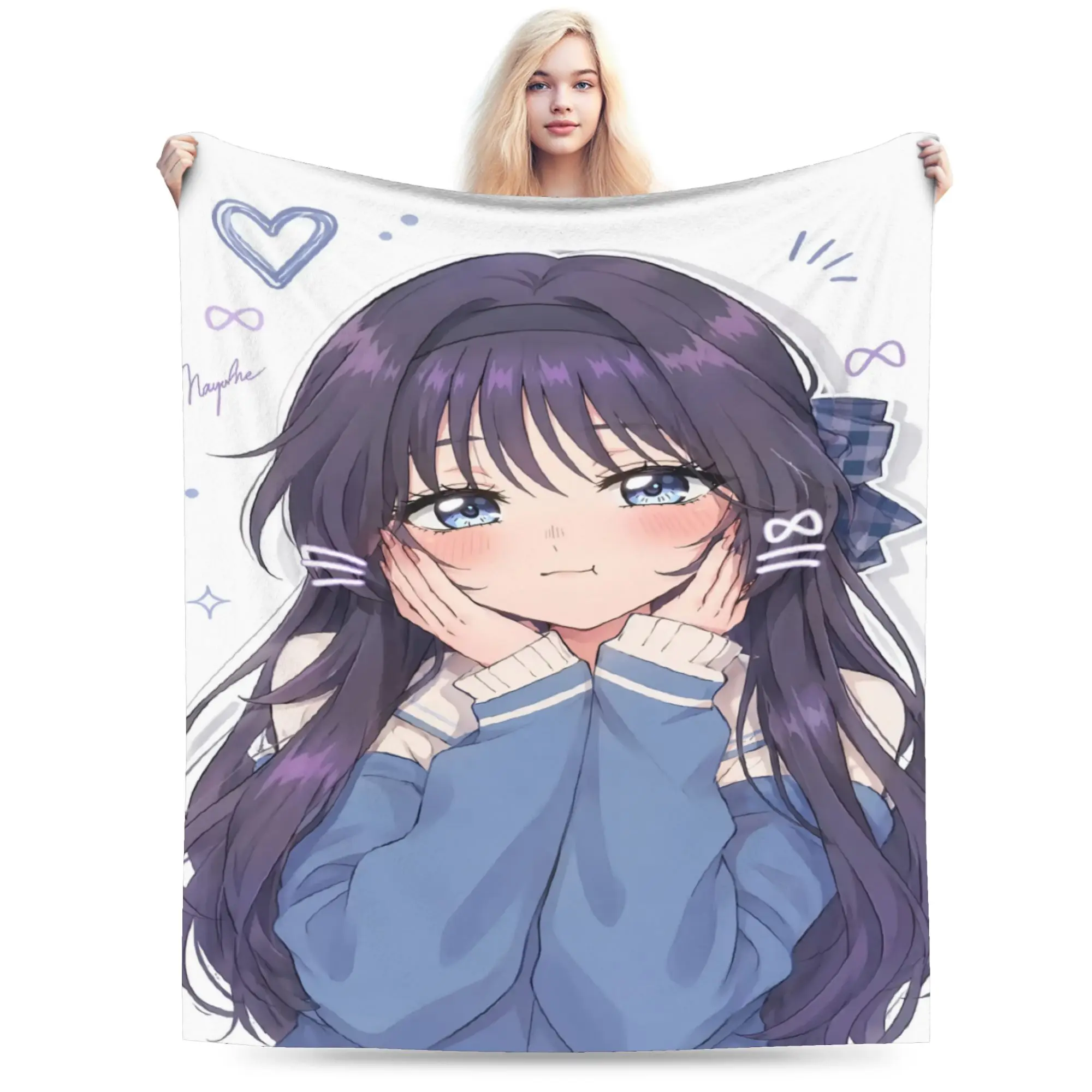 Relax Tsumugi Rintaro and Kaoruko Waguri Blanket Merch Bed Decorative  Throw Blankets Lightweight Velvet for Outdoor