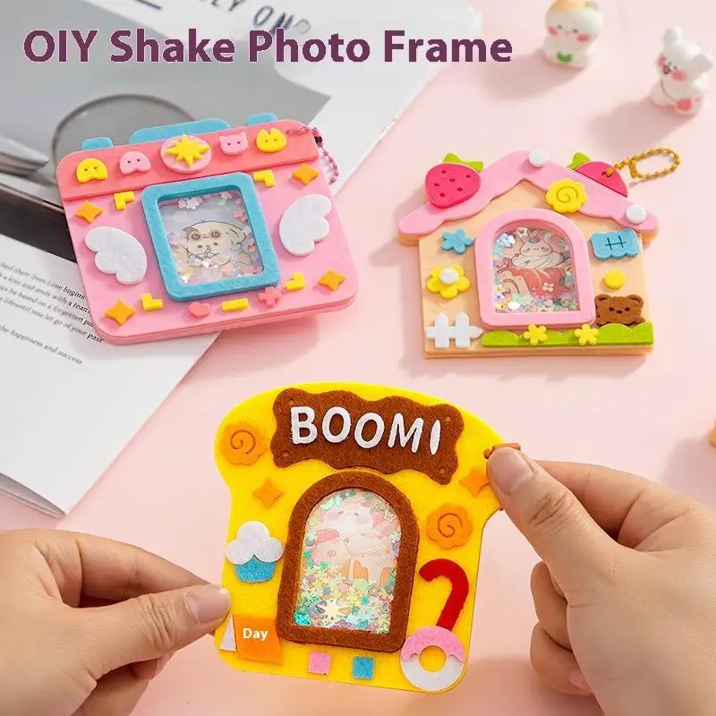 

Shake Pendant DIY Craft Kit for Kids, Set of Non-Woven Puzzle Shaker Toys with Easy to Attach Embellishments