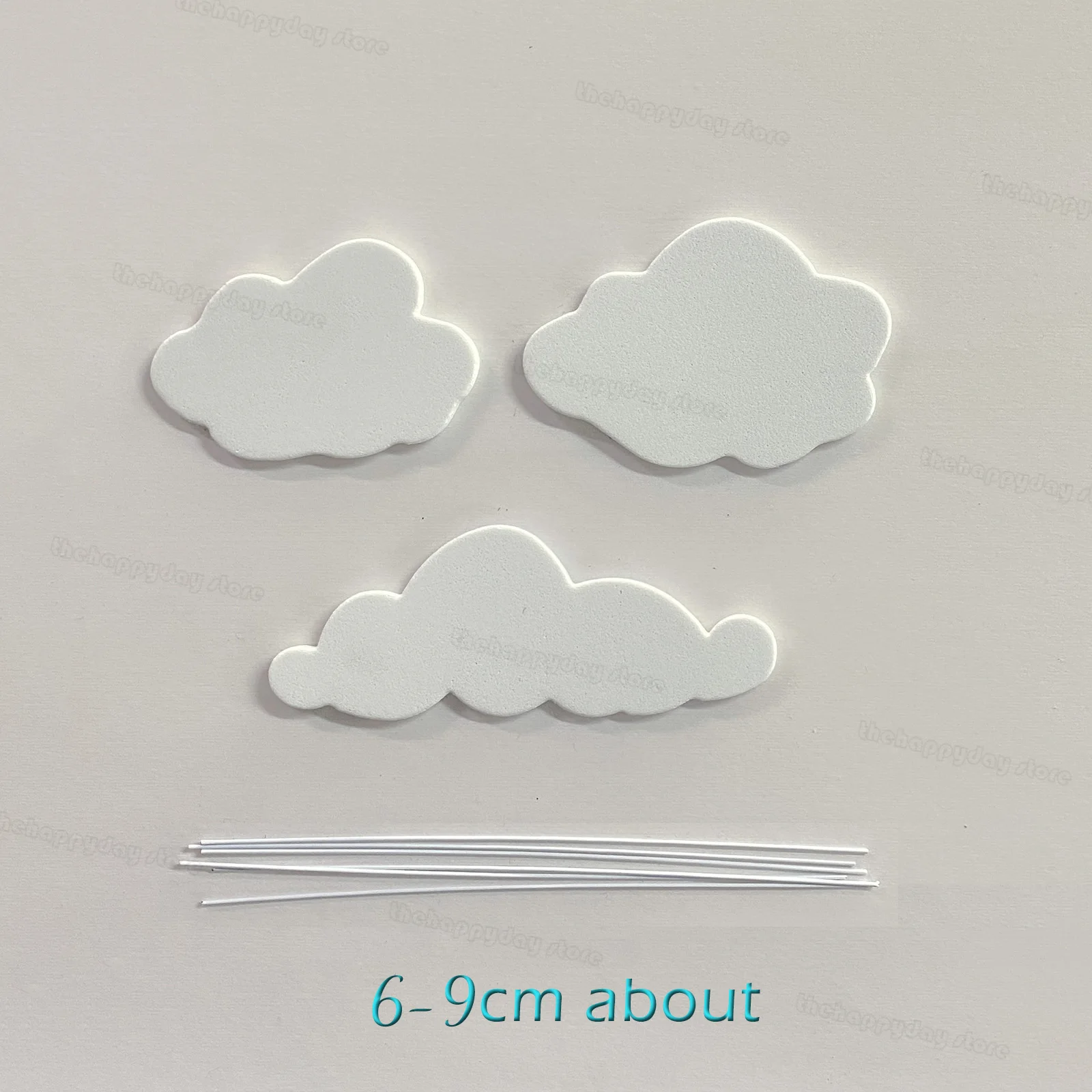 Picture 5: 48/24/6Pcs White Cloud Cupcake Toppers Boho Rainbow Cake Decorations for Birthday Wedding Baby Shower Party Cake Cupcake Decor