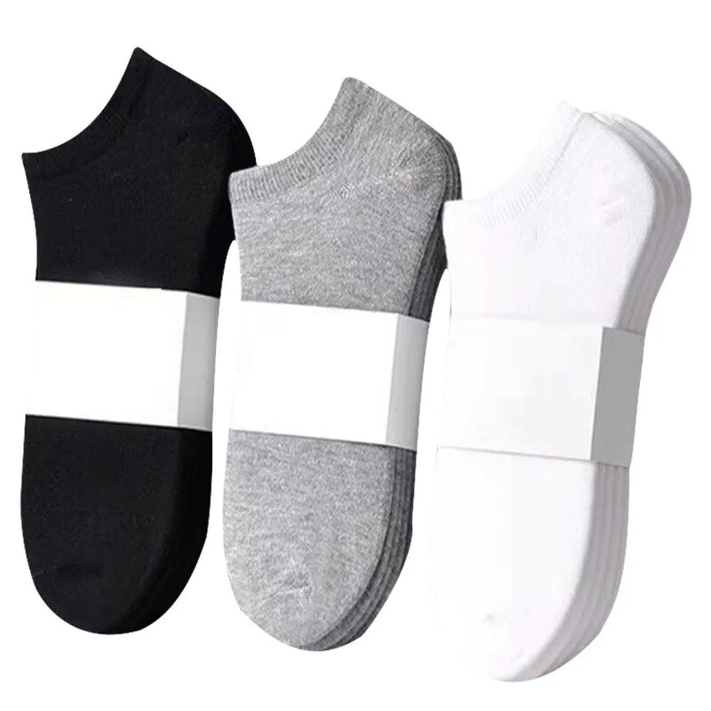 5 Pairs Of Men's Short Socks Four Season Sports Sweat-absorbent And Odor Resistant Boat Socks Thin Low-cut Socks Business Sox