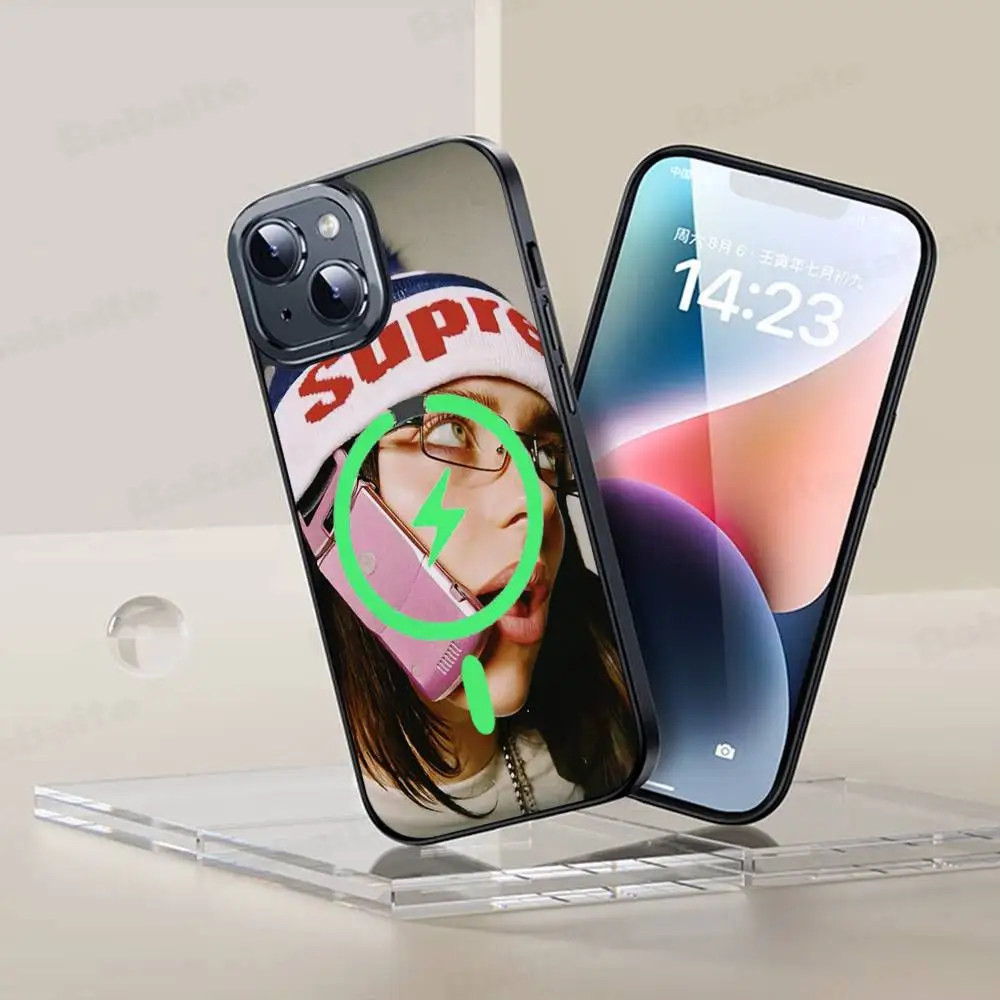 

Popular SingerS B-billieS Genius Girl Phone Case Magnetic Case For IPhone 16 14 13 12 11 15 Pro Max Plus For Magsafe Wireless