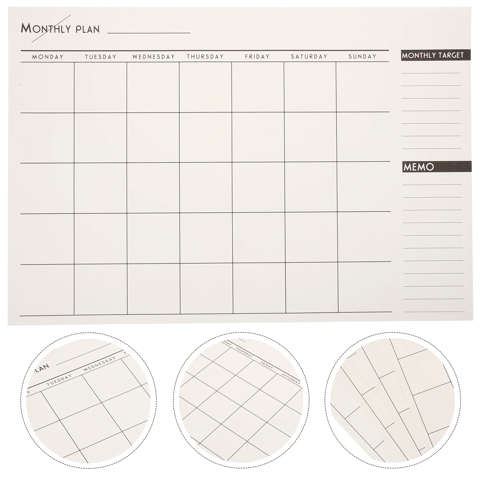 12 Pcs Simple A3 Monthly Daily Schedule Organizer Memo Schedule with 1 Pc 2023/2024 Calendar for Appointments Study