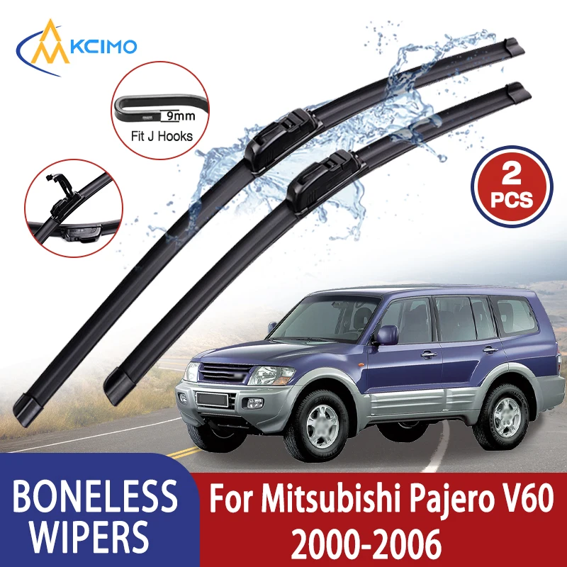 Kcimo Für Mitsubishi Pajero V60 2000-2006 Auto Wischer U-typ Weiche Gummi Ohne Knochen Wischer HD leise Langlebig Automotive Wischer 20 "+ 20"