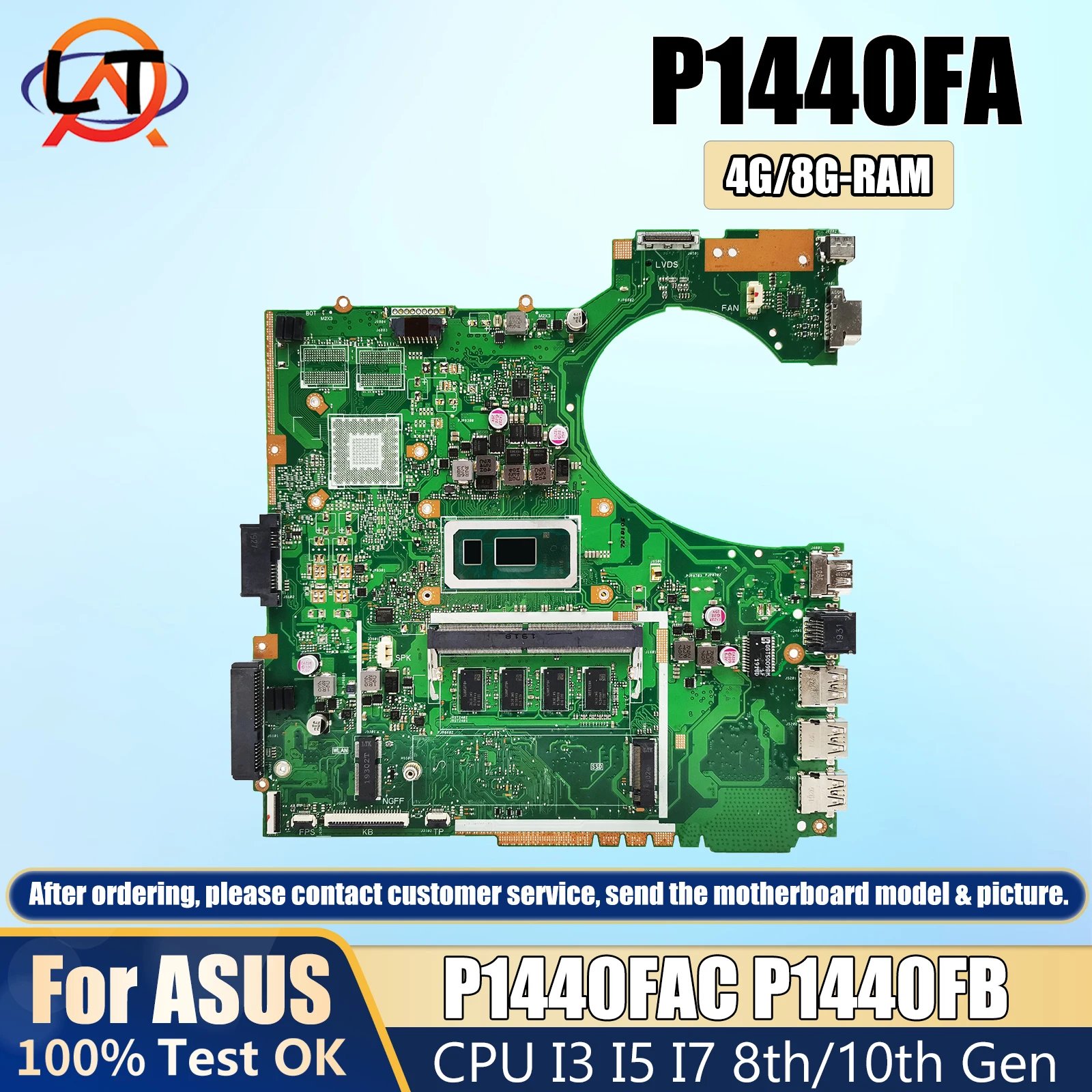 

P1440FA/P1440FAC Laptop Mainboard For ASUS PRO P1440FB B1440FA Motherboards I3 I5 I7 8th/10th Gen CPU 4G/8G RAM DDR4