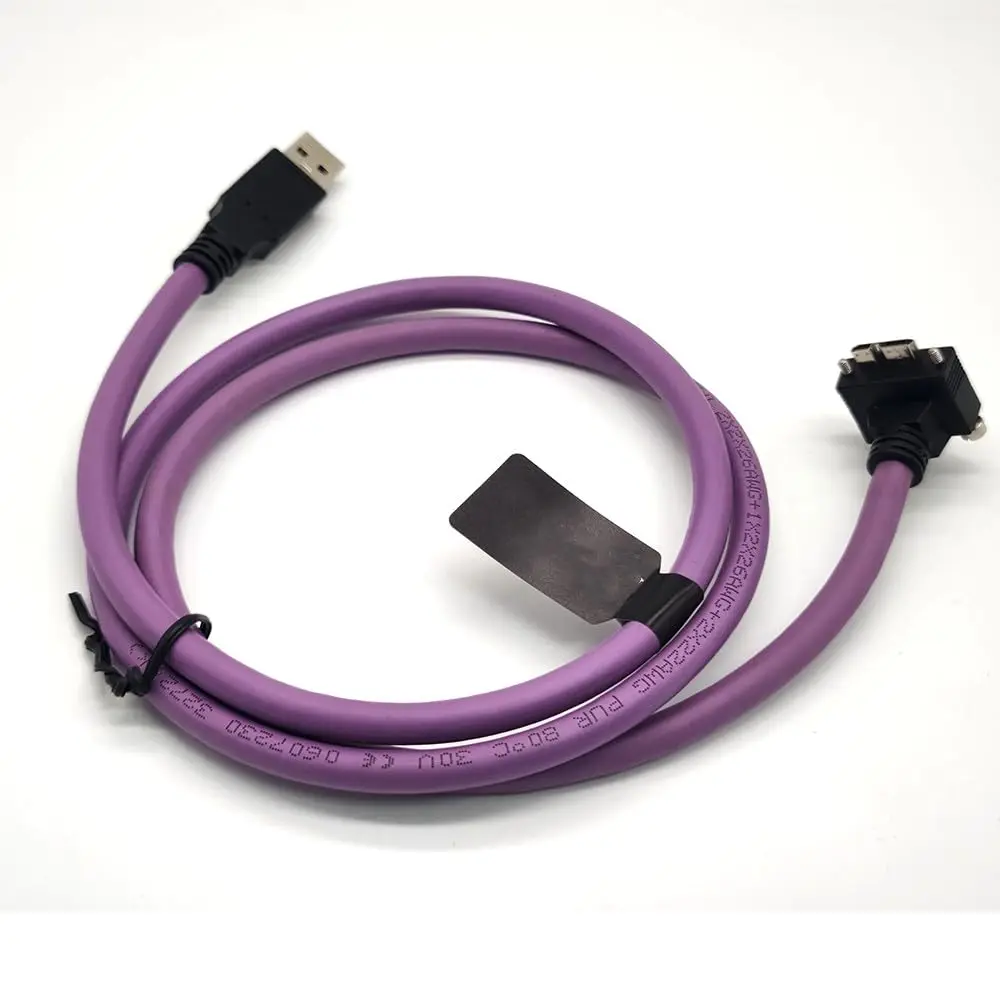 USB 3.0 A Male to Right Angle Micro-B Male with Screw Lock Cables 1Meter
