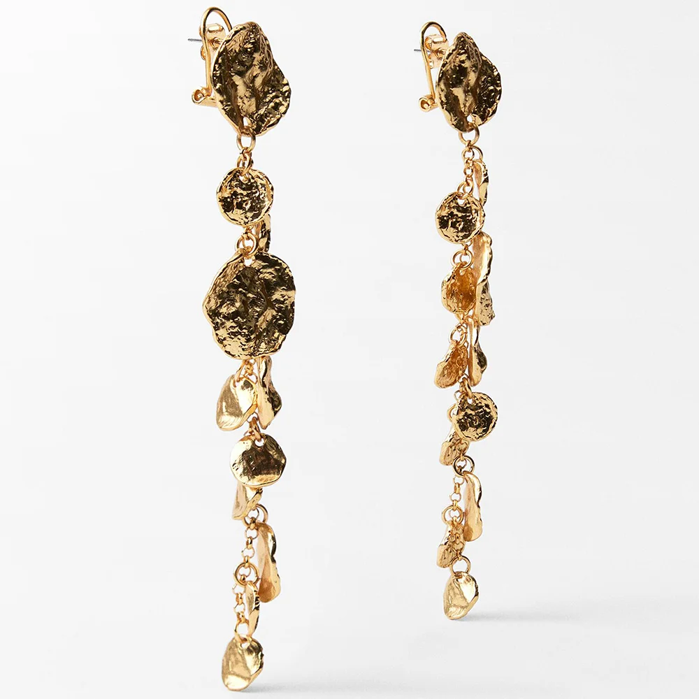 Vedawas Medallion Earrings,Retro Elegant Irregular Round Tassel Banquet Wedding Women Accessories, Gifts for Lover and Friends