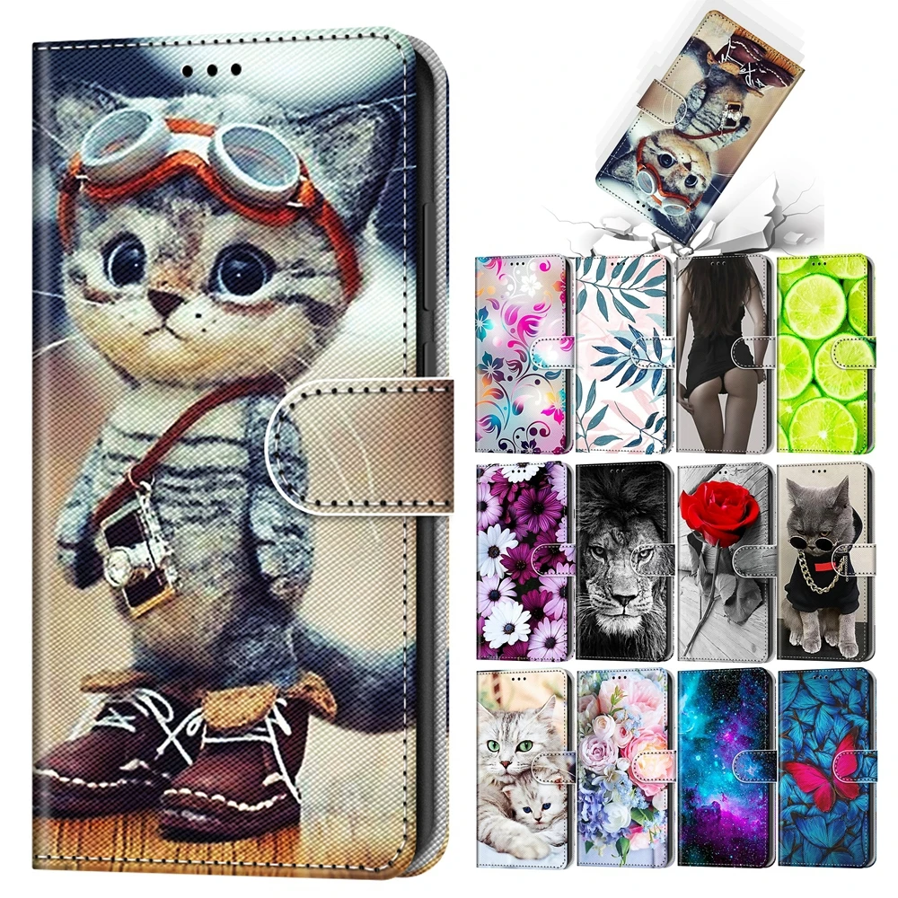 Magnetic Wallet Leather Case for Funda Samsung Galaxy A51 A71 A 51 71 5G Flip Case Etui Cute Cat Dog Phone Cover Women Carcasa