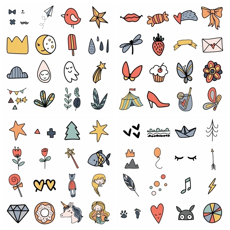 14CM Cartoon animals heat transfer iron on printing vinyl stickers T-shirt stickers DIY Toy doll clothing decoration