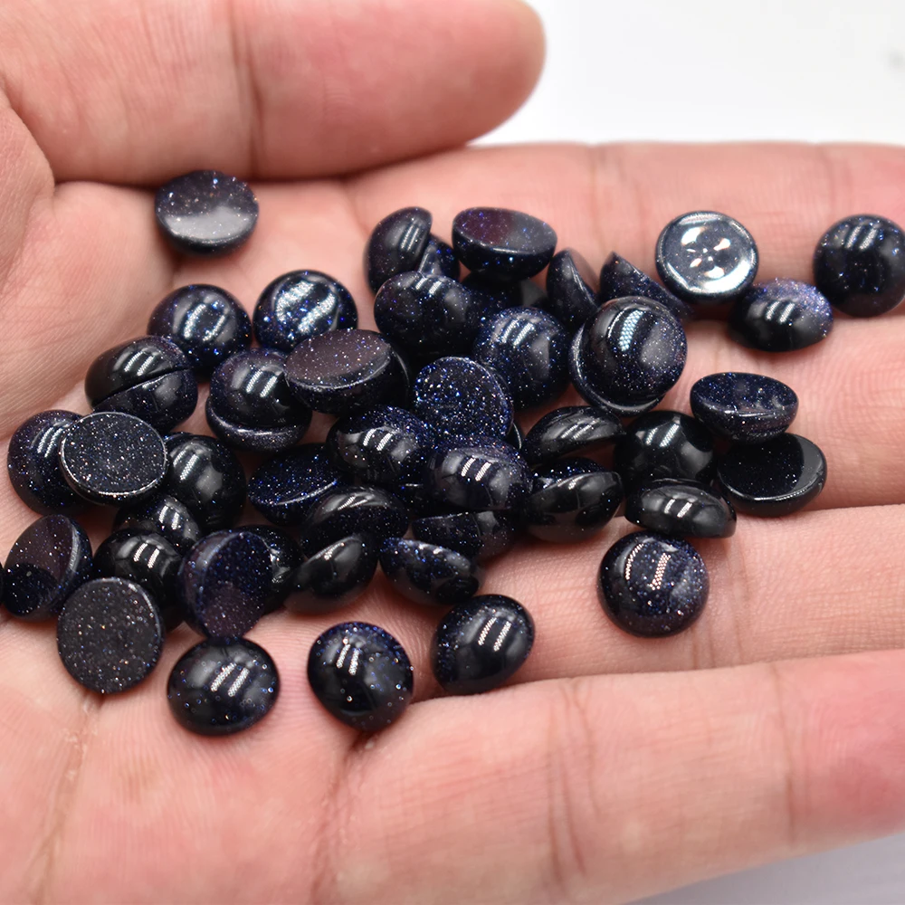 Großhandel 50 Stück/Lot Modische, hochwertige 10mm gemischte runde CAB-CABOCHON Natursteinperlen für Schmuckzubehör, kostenloser Versand – Detail 21