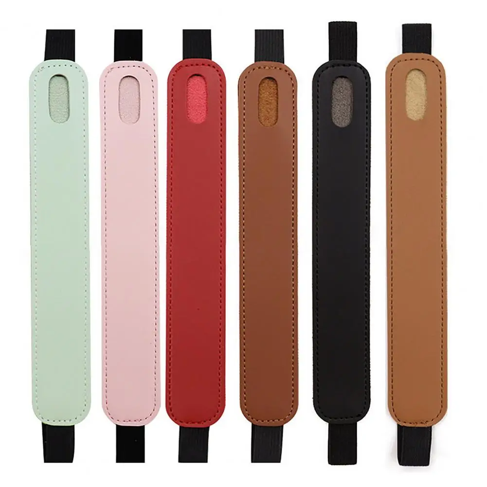 Estojo de couro artificial para crianças, Suporte ajustável para tablet, Anti Loss Storage, Nylon Elastic Band