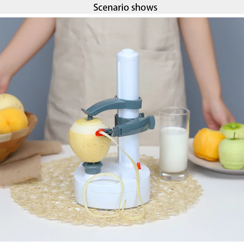 مقشرة كهربائية متعددة الوظائف ، تقشير أوتوماتيكي بالكامل ، فاكهة ، خضروات ، تفاح ، بطاطس ، مكشطة منزلية