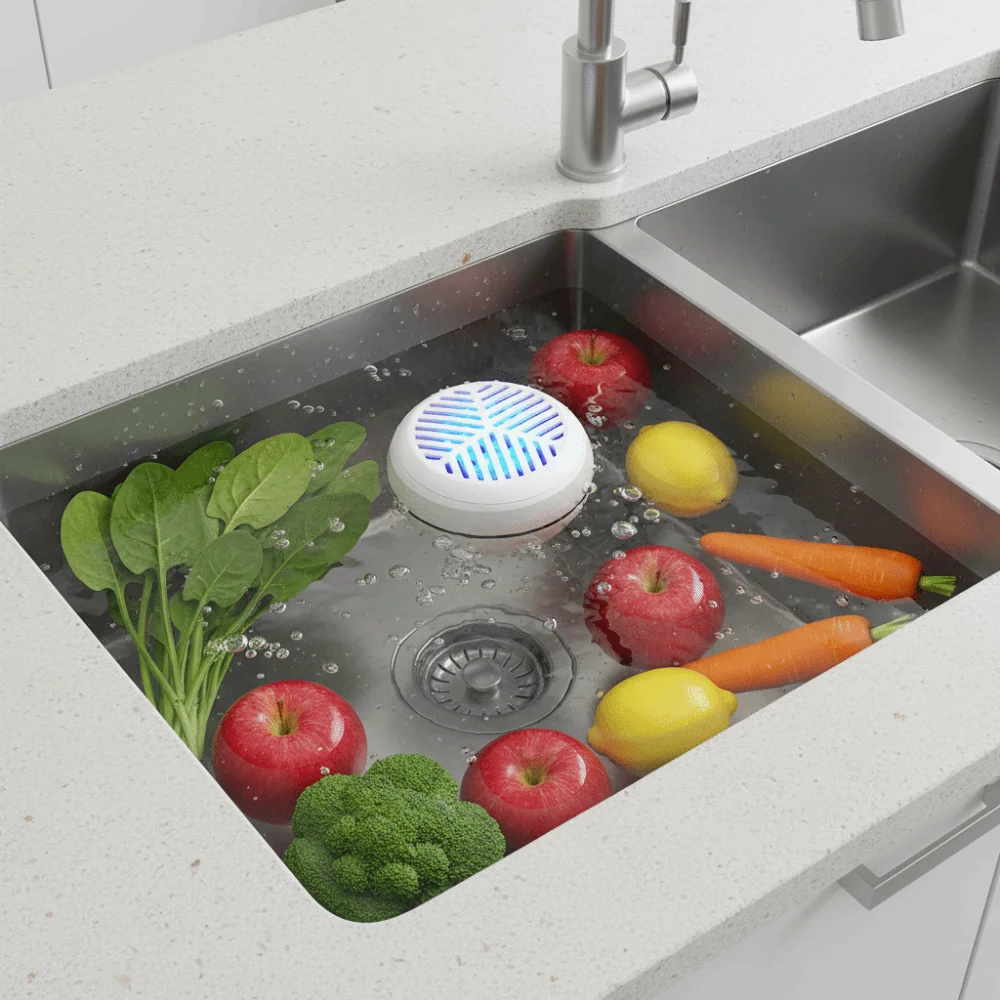 Intelligent Wireless Fruit Vegetable Purifier Waterproof Automatic Sensor Fruit Vegetable Washing Machine Removable