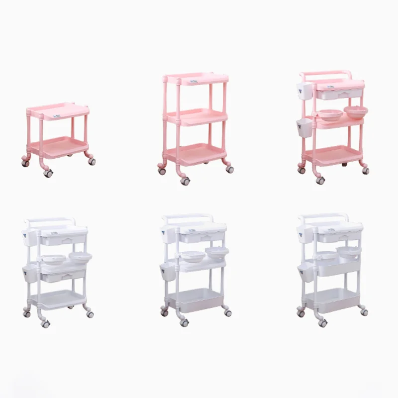 Storage Trolley Beauty Salon Special Tool Trolley Nail Art Eyelash Hairdressing Trolley with Wheels Tattoo Barber Shop Mobile