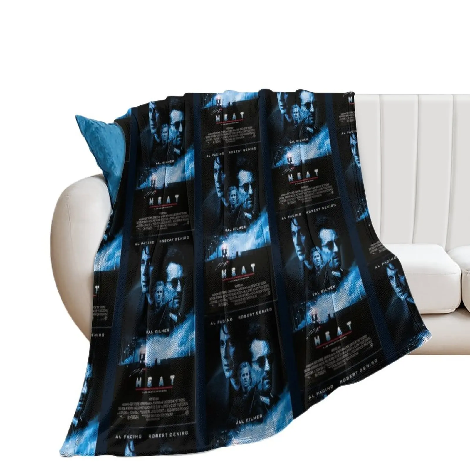 

Heat (1996) Movie Throw Blanket funny gift Sofas bed plaid Flannel Fabric Blankets