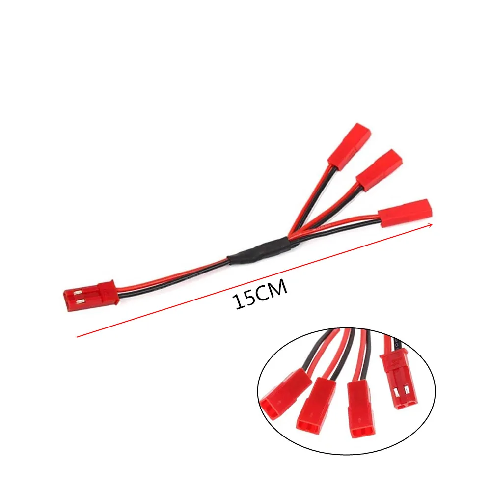 1pcs jst plug y cabo macho para 2-fêmea (10cm/15cm/30cm) 22awg fio para diy rc lipo/nimh conexão de bateria