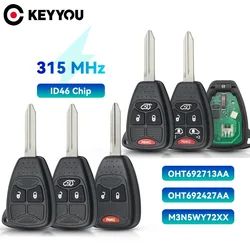 KEYYOU chiave dell'automobile a distanza For per Dodge RAM JEEP Commander Compass Grand Cherokee Liberty Wrangler Chrysler 315Mhz ID46 Chip