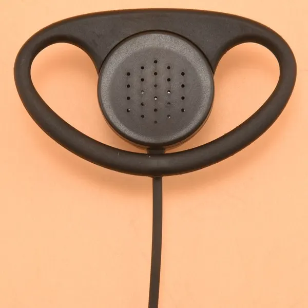 Auricular en forma de D para walkie-talkie, audífono de 3,5 MM con gancho para altavoz, micrófono, MOTOROLA KENWOOD