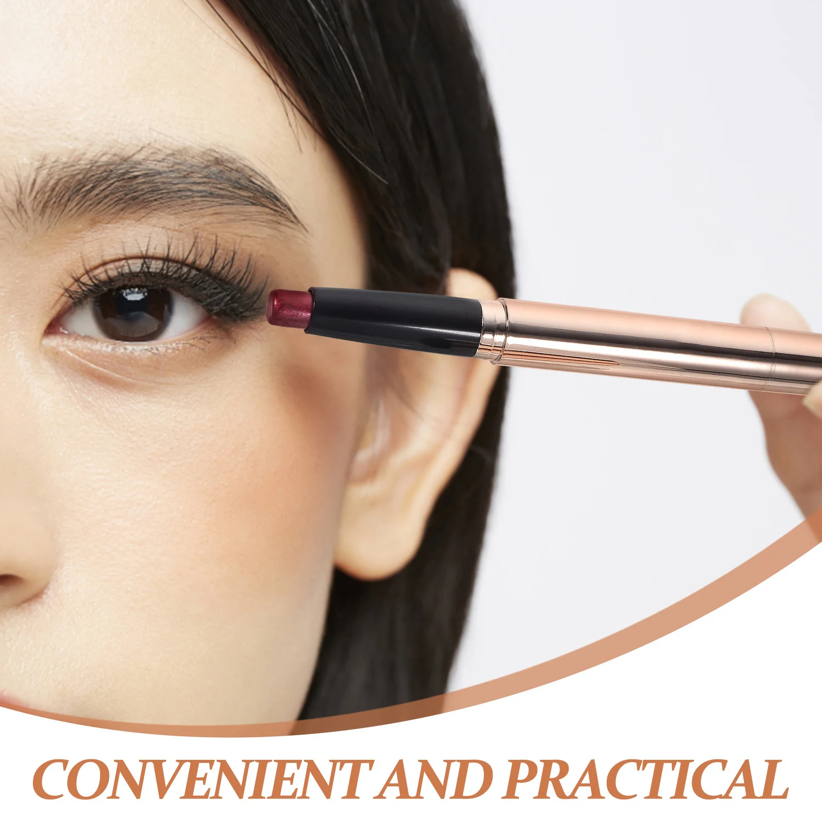 

Dual-Ended Eyeshadow Stick Glitter Pencil Soft Long-Lasting Makeup Eyeshadow Brightener Stick for Women Eye Makeup