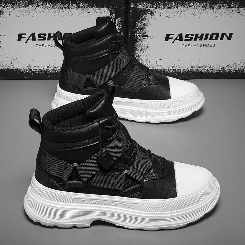 

Shoes for Men Trend High Top Comfort Casual Sneaker High Quality Versatile Breathable Men Platform Board Shoe Zapatillas Hombre